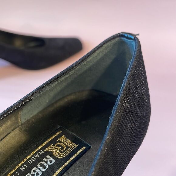 Roberto Capucci Women’s 6.5 Black Small Heel Shoes Excellent Used Condition - Picture 11 of 11